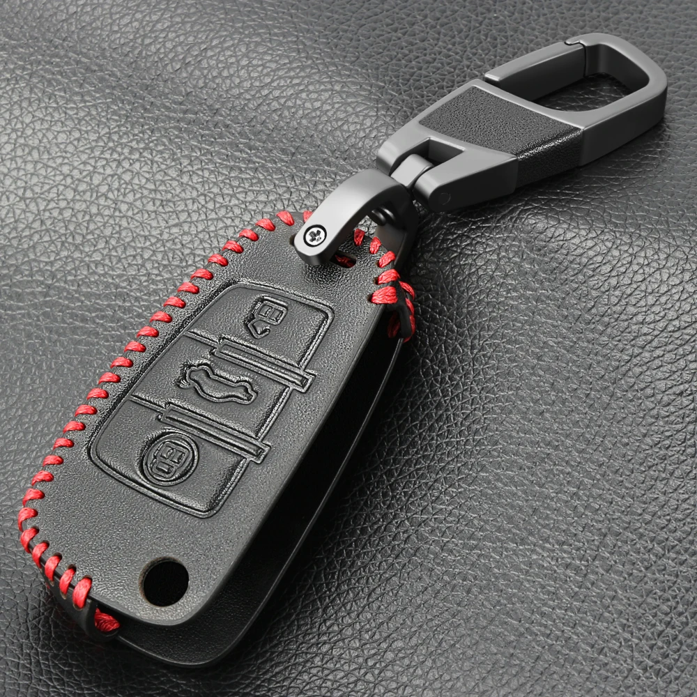 3 кнопки Мягкий Кожаный Автомобильный Брелок дистанционного управления с ключом