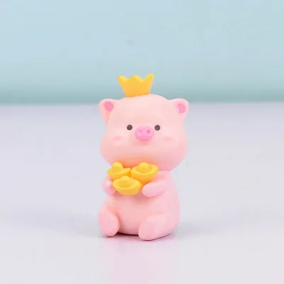 Свинка Семья украшения маленькая статуя фигурка животного модель мох микро пейзаж домашний декор миниатюрная поросенок Фея Украшения Сада - Цвет: 17