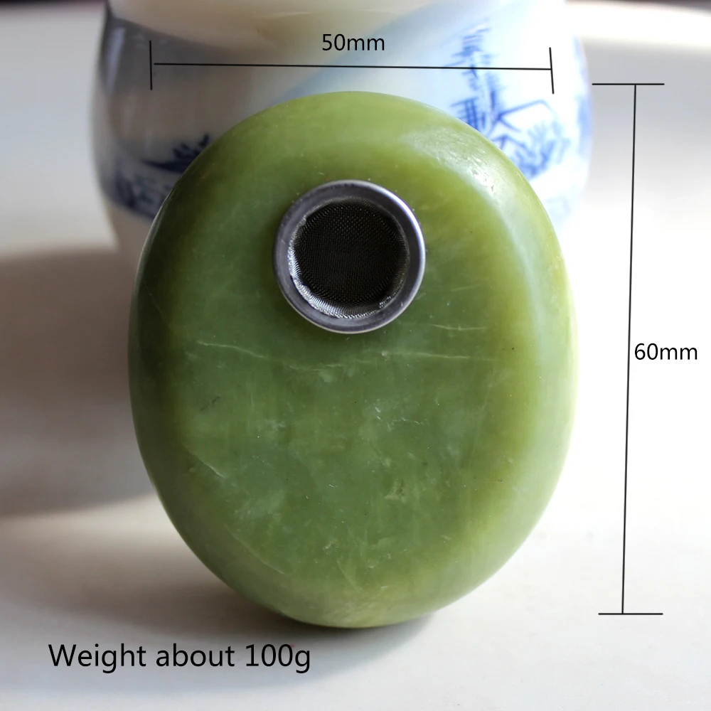 Runyangshi 1 шт. из натурального зеленого нефрита кристалл камень курительные трубки