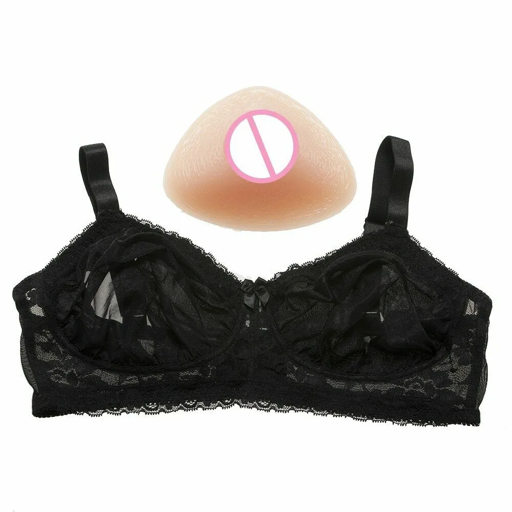 Bra Pads C D Drag Bra Silicone Forms Underwear Fake Boobs Transvestite Fillers Fake Breast