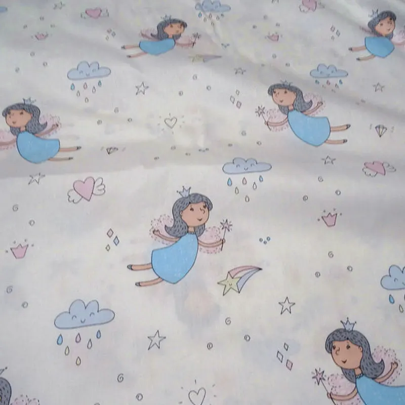 Лоскутная Ткань по метрам саржа из чистого хлопка детская ткань для бытовых