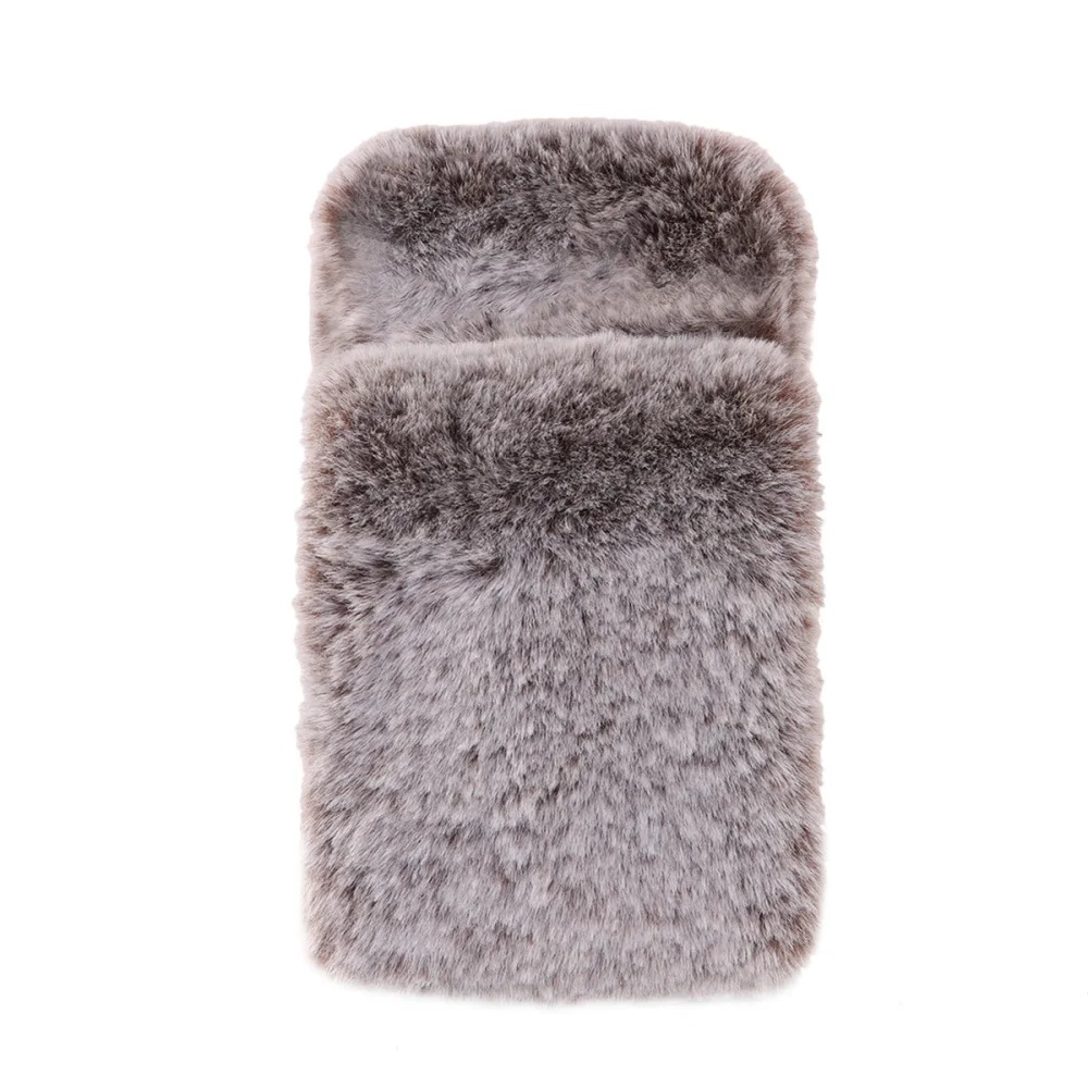 Мягкий плюшевый чехол для телефона милый модный зимний сохраняющий тепло с мехом