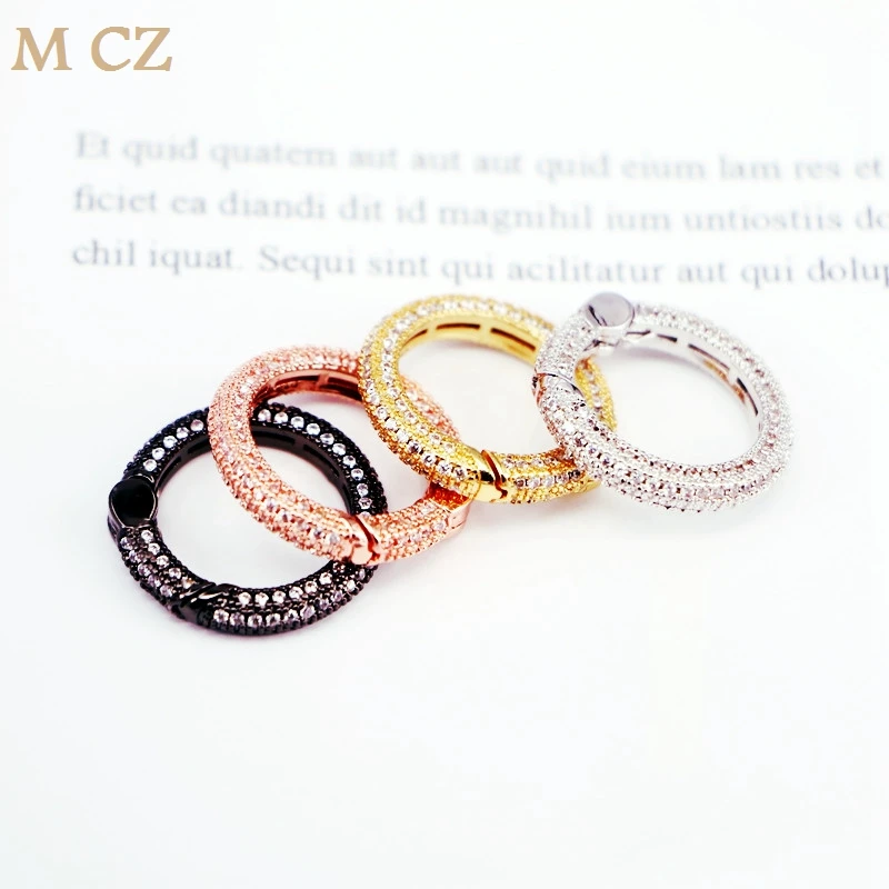 5 шт. круглые застежки круглой формы с прозрачным кубическим микро-покрытием