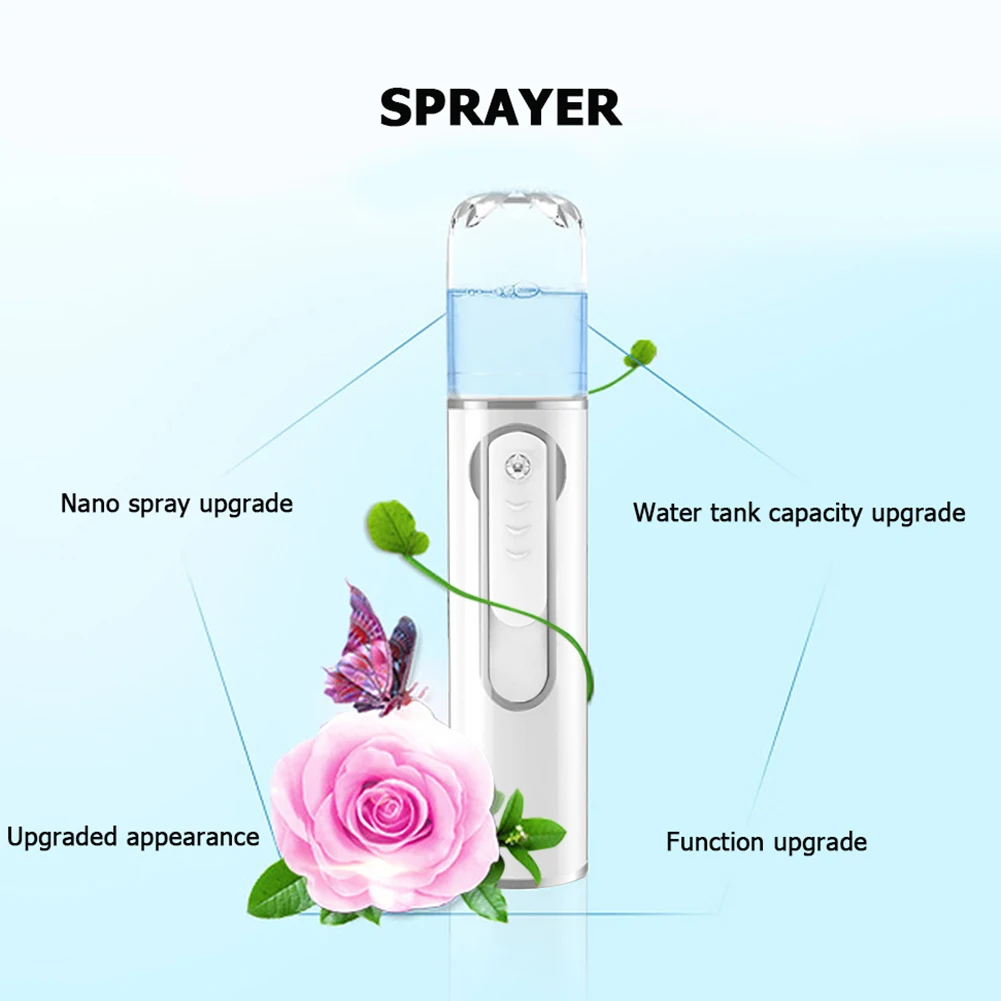 

Eyelash Extensions Sprayer Facial Device USB Charging Face Moisturizing Spray Portable Hydrating Nanometer Mist Nebulizer
