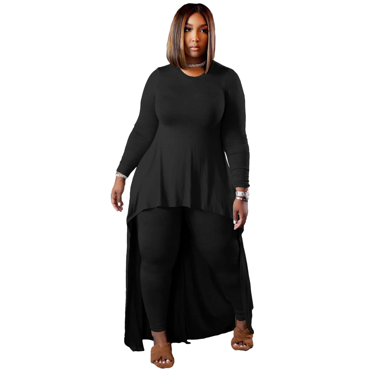 Оптовая продажа дропшиппинг 2022 зимний женский комплект из двух предметов