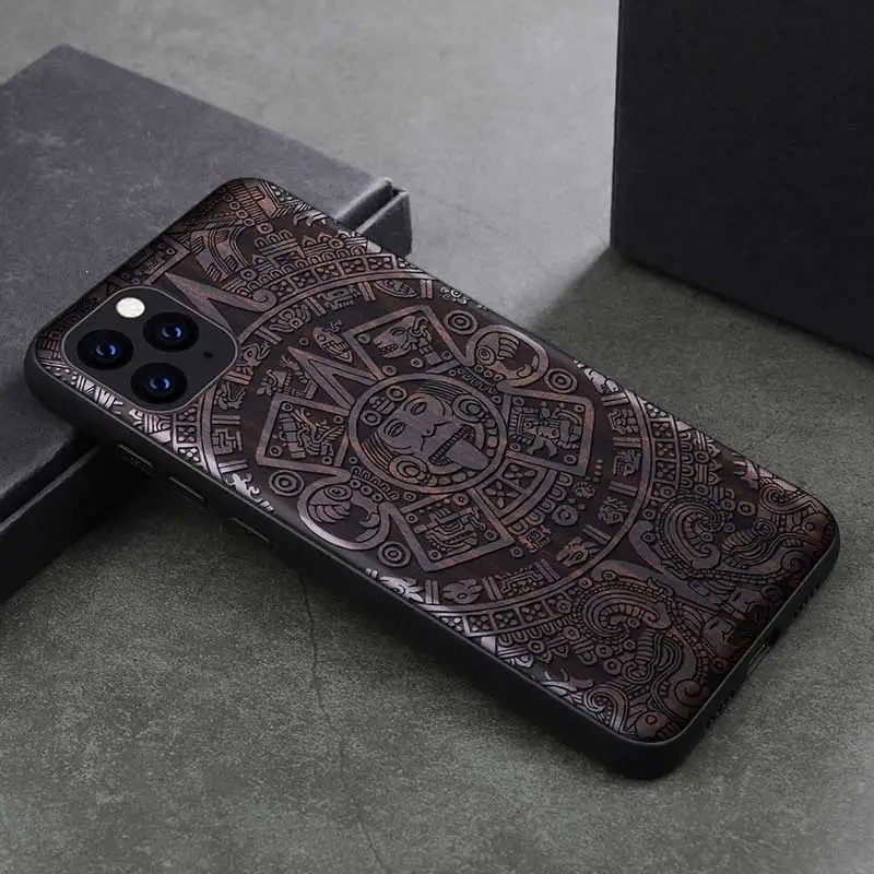 Русский популярный череп черное дерево чехол для телефона iPhone 11 цветок деревянный iPhone 11 Pro для iPhone 11 Pro максимальный чехол - Цвет: 1