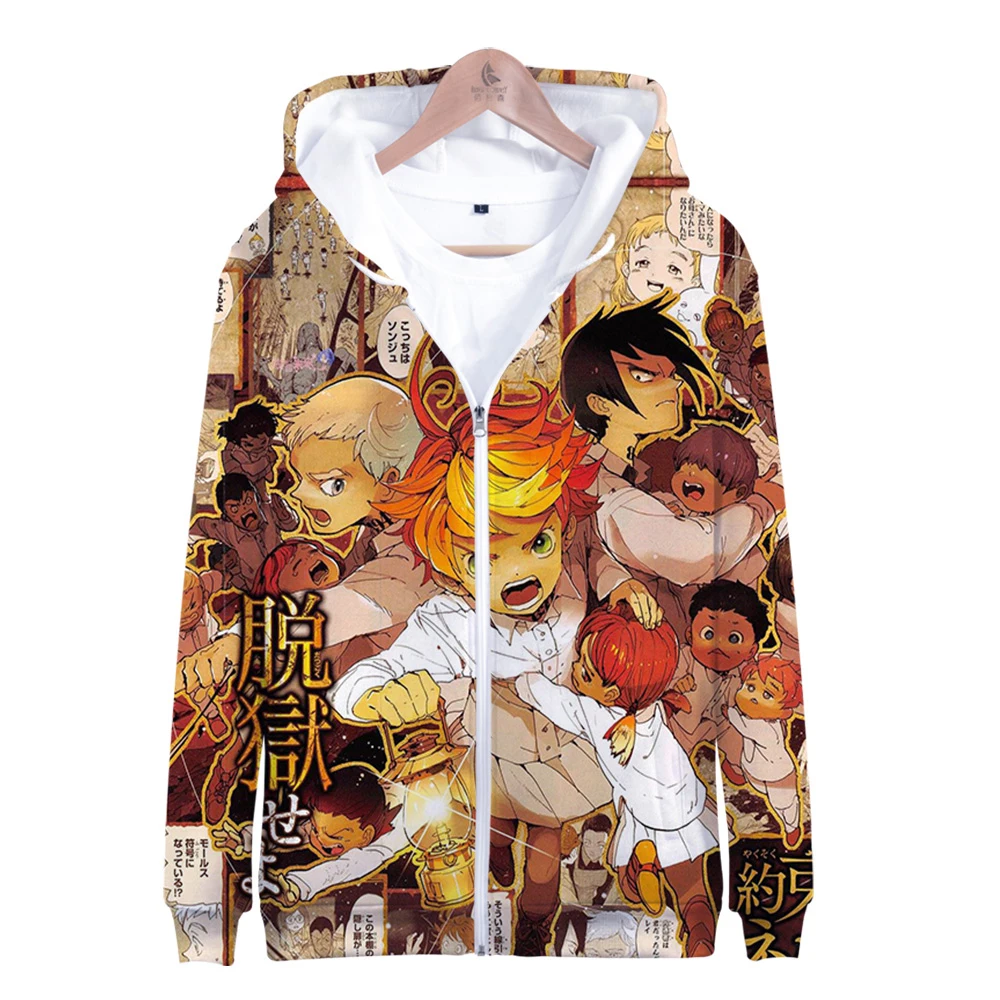 

The Promised Neverland 3D Printed Zipper Hoodies Women/Men Fashion Long Sleeve Hooded Sweatshirt Hot Sale Streetwear Clothes