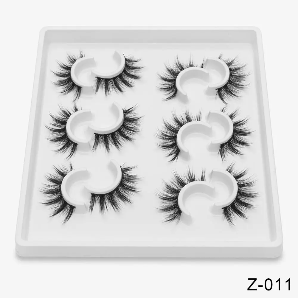Z011 4/6 пар искусственной 3D норковые ресницы длинные накладные ресницы в виде натуральных пышный объем высокое качество накладные ресницы расширения ресницы «maquiagem» - Цвет: Z011