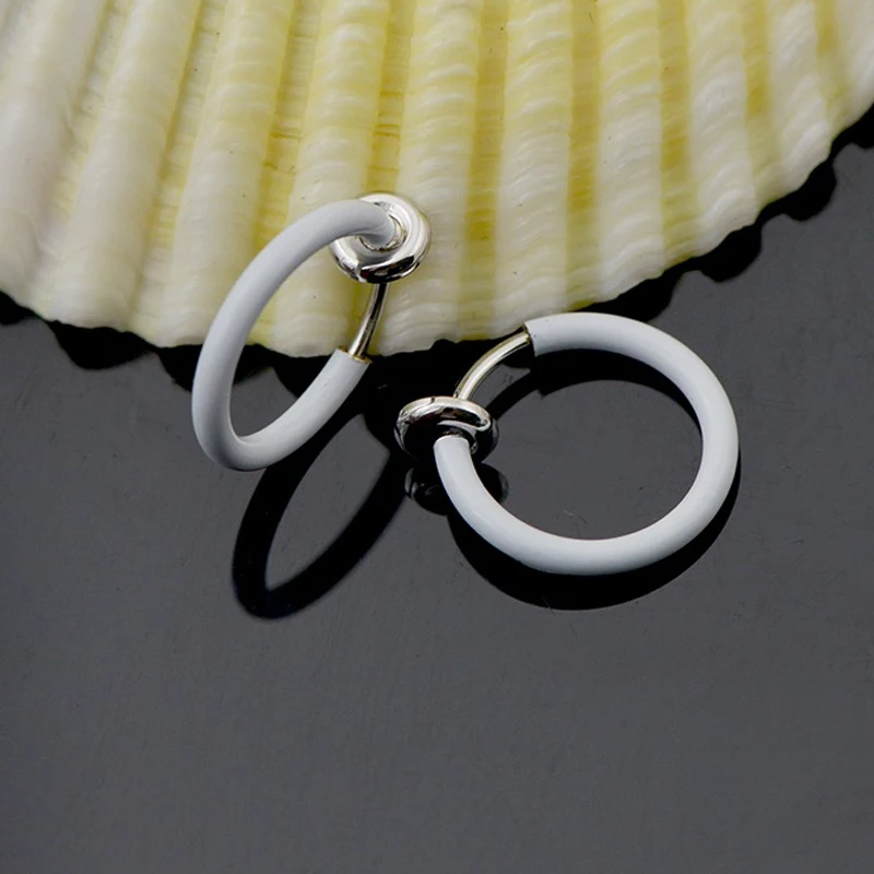 Горячая Распродажа разноцветные 1 пара женские и мужские серьги клипсы с