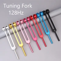 medical 128c neurological massage sound healing therapy tuning fork with mallet flannel bag chakra ball hammer
