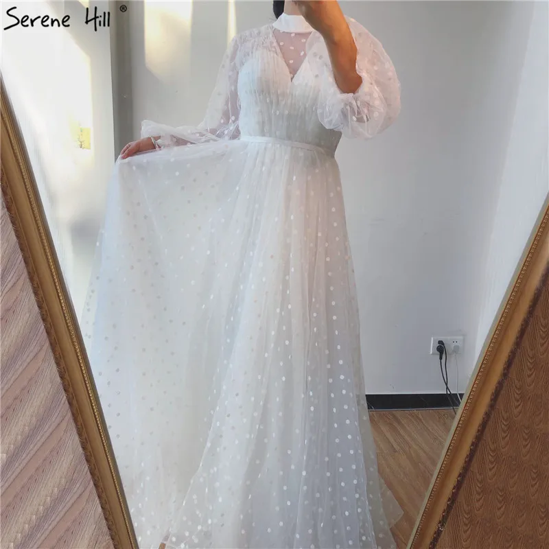 Серен Хилл белое с длинными рукавами пузырьками А силуэт сексуальное платье для