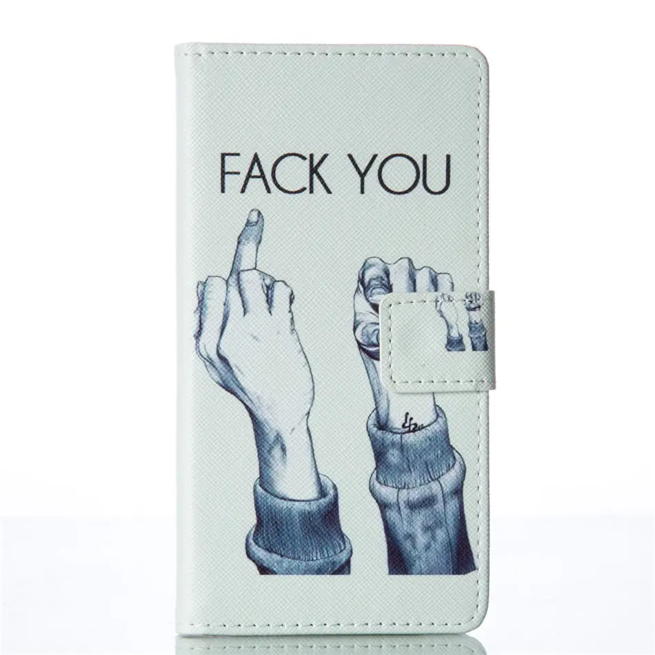 Fack You Для Fundas samsung Galaxy M10 M20 M30 S8 J6 плюс A10 A10E A20E A20 A30 A40 A50 A70 чехол с откидной крышкой с отделением для карт с милый тонкий кожаный чехол-книжка чехол DP03D - Цвет: Fack You