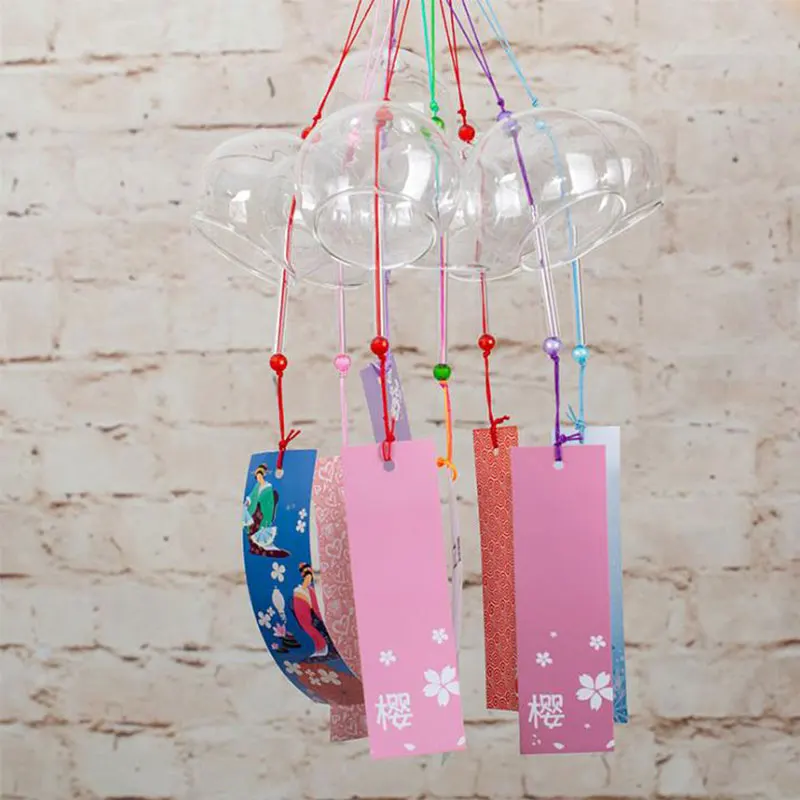 1 шт. романтические поделки японские ветряные колокольчики из стекла с цветком