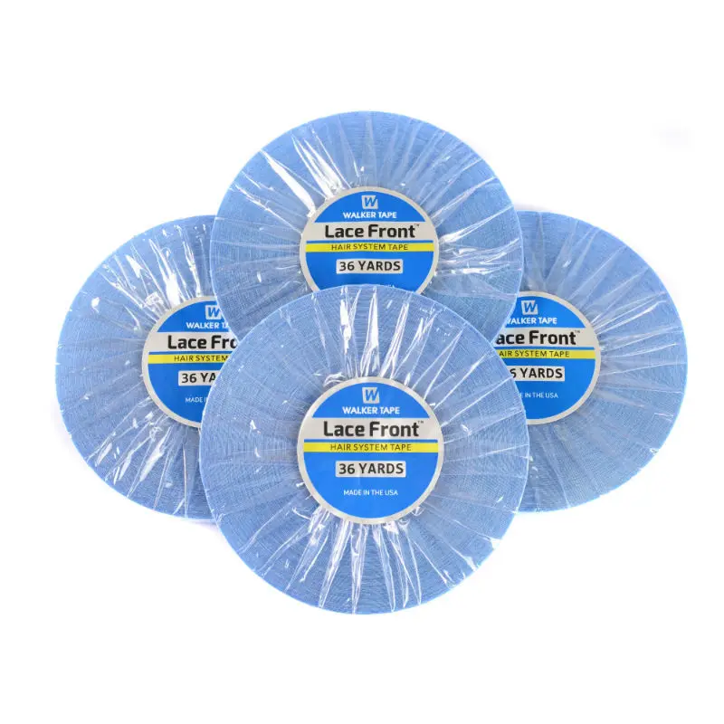 3/12/36Yard Nastro Blu Nastro Di Estensione Dei Capelli Colla Parrucchino Nastro Biadesivo Colla Impermeabile Ultra Hold Walker Tape Colla Frontale In