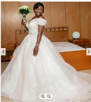 south african lace beading ballgown wedding dresses off the shoulder bridal gown sweetheart plus size vestiods bridal gown