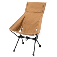 wolface outdoor ultra light aluminum alloy folding chair portable heightening fishing chair leisure chair breathable moon chair