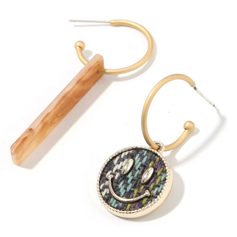 ELEGANCE11 Kpop Jewelry Female Earings Acrylic Wood Pendant Asymmetric Long Earrings for Party Women Christmas Gift |