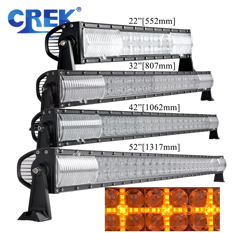 CREK 22 32 42 52 дюймов 7D прямые грузовик светодиодный рабочий светильник бар
