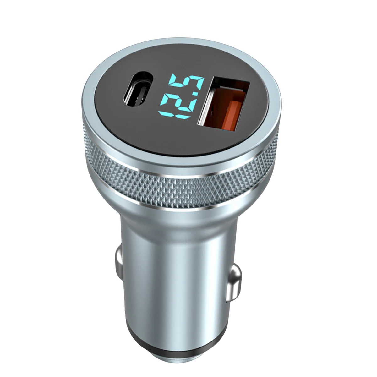 

36W Dual Port Car Charger with Digital Voltmeter for 12-24V Vehicles