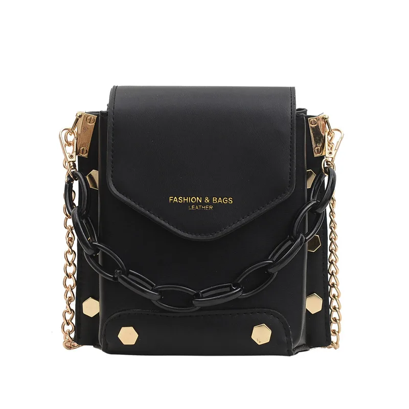 

2021 New Arrivals Women Shoulder Bags For Female PU Leather Solid Color Chain Handle High Quality Simple Style Girl Shopping Bag