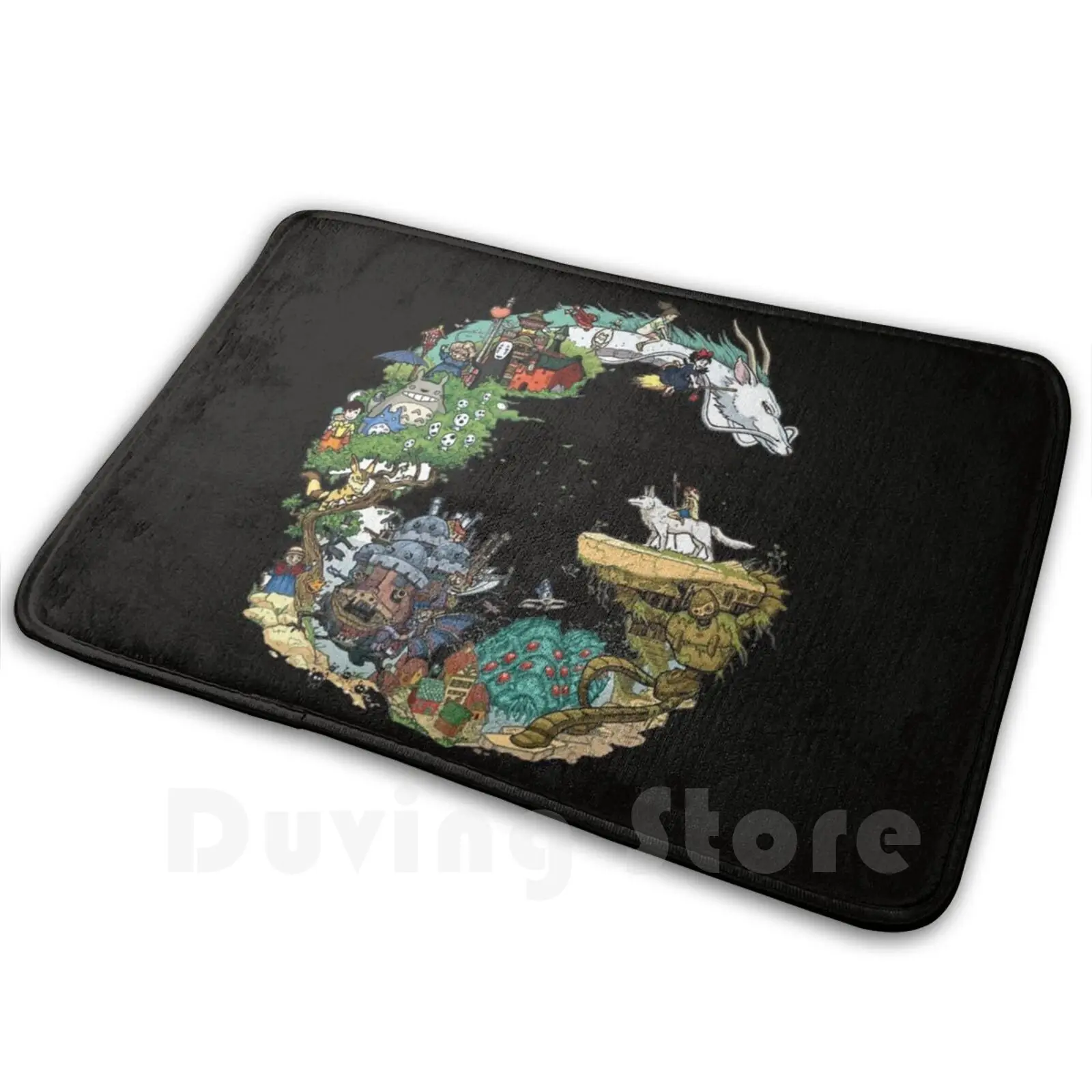 

Коврик Miyazaki для влюбленных, Противоскользящий коврик, коврики для пола для спальни, Тоторо, матовый, Мой сосед Тоторо, Тоторо, Лицевая поверх...