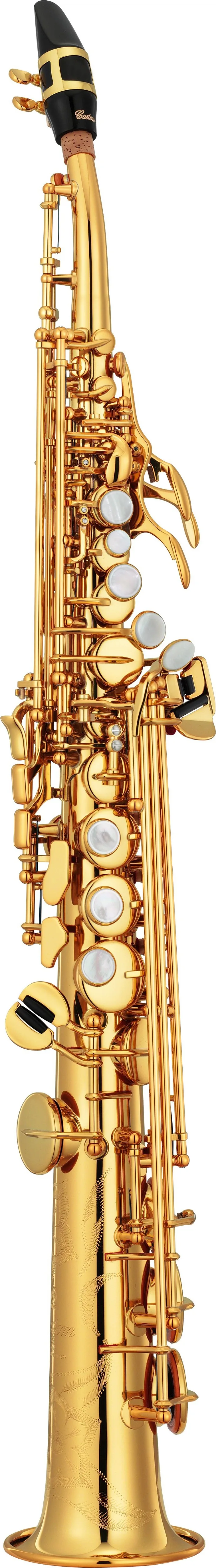 De Xin Саксофон сопрано 82Z Профессиональный сопрано Sax на заказ черный лак один кусок прямой мундштук трости шеи чехол