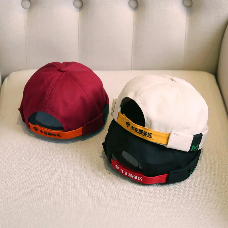 Шапка без козырька для мужчин и женщин шляпа с Круглым Верхом оборками в стиле