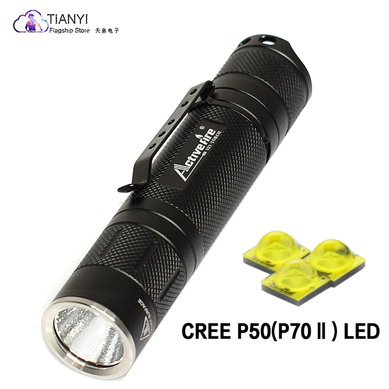 Фонарь Activefire S21 серый Cree XP-P50 светодиодный светильник, фонарь, фонарь, велосипед, Самозащита, походный светильник, лампа, для велосипеда