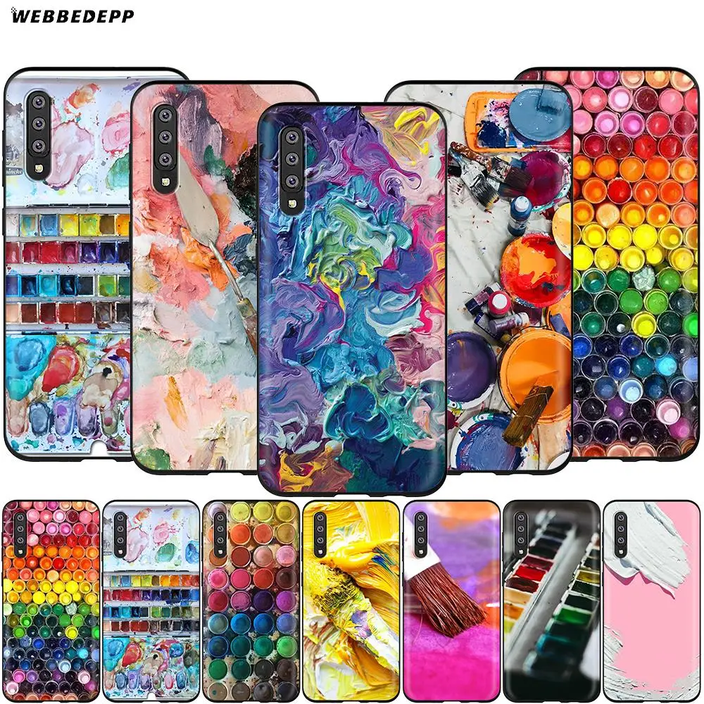 Набор акварельных красок Webbedepp для Samsung Galaxy S7 S8 S9 S10 Plus Edge Note 10 8 9 A10 A20 A30 A40 A50 A60