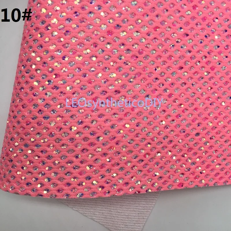 Ткань с блестками 21x29 см сетка из блестящей кожи листы для изготовления бантов
