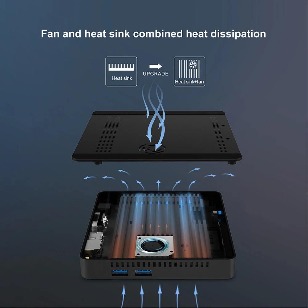 Beelink T34 мини ПК Intel Apollo Lake Celeron N3450 DDR4 6 ГБ 128 ГБ/256 Windows 10 с двумя портами HDTV 1000 м