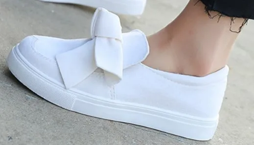 

Round Toe Soft Casual Woman Shoe Espadrilles Platform Bow-Knot Slip-on New Butterfly Summer Big Size Slip On Rubber Solid Basic