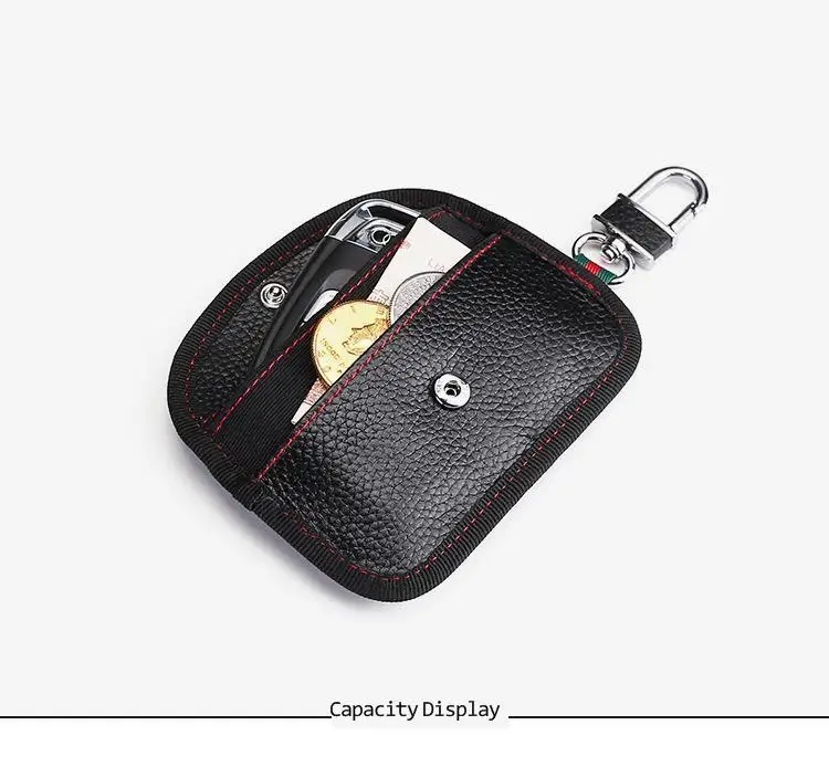 

RFID Genuine Leather Key Wallet Men Holder Keychain Pouch Purse Designer Housekeeper Car Small Key Case Keys Pouch