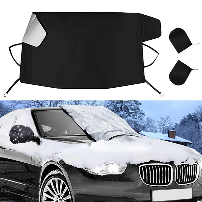 

Winter Car Snow Cover Windshield Sunshade Universal Frost Freezing Waterproof Protector Car Front Windscreen Cover Accessories