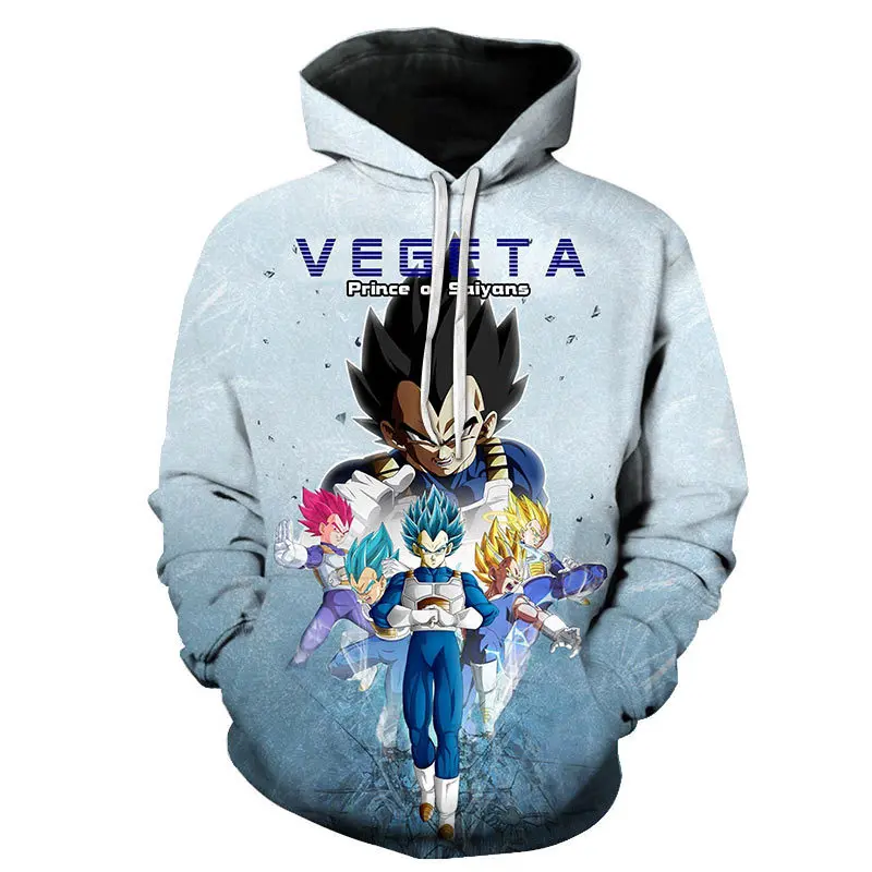 

Men's Fashion Cartoon Japanese Anime 3D Printing Hooded Casual Round Neck Men's 2021 Spring and Autumn Long Sleeve Top