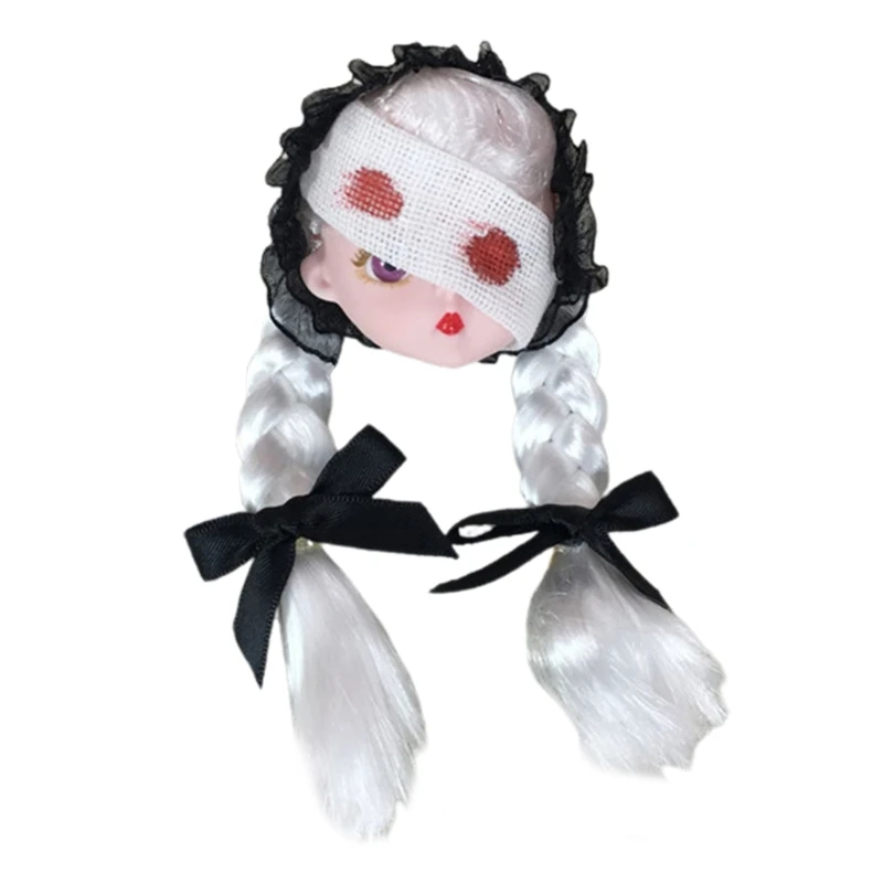 Кружевная заколка для волос на Хэллоуин бандаж брошь-кукла боковая кровавая