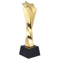 1pc premium crystal base creative resin golden trophy award trophy party trophy for sport game ceremony appreciation