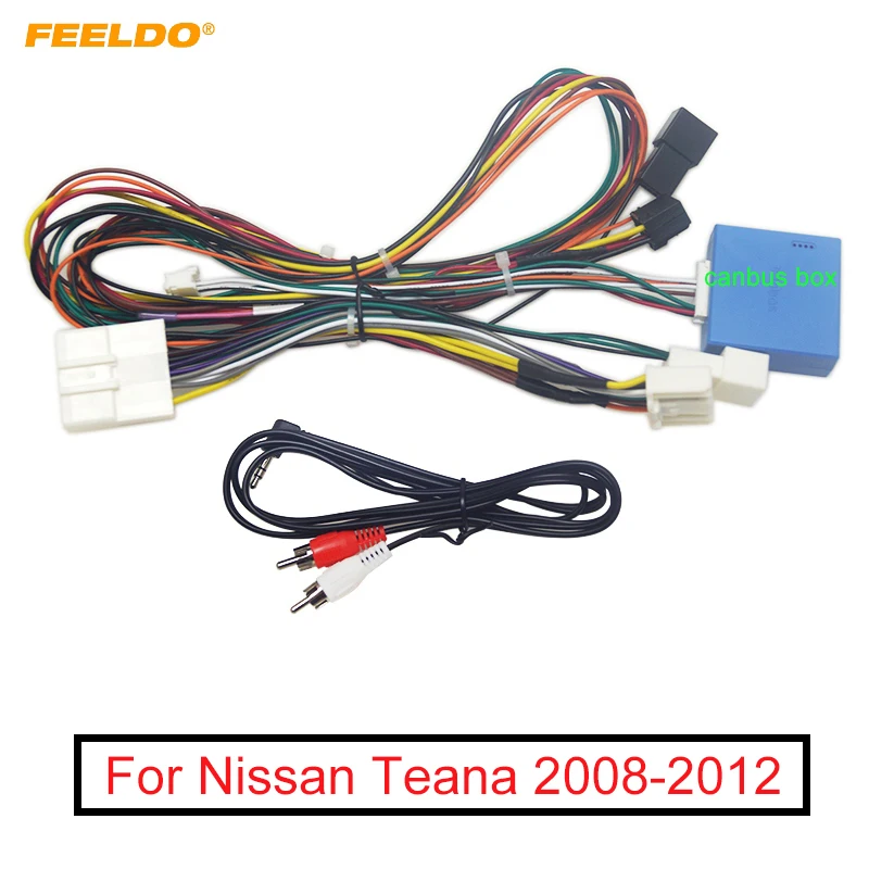 FEELDO автомобильный аудио 16PIN Android Power Calbe с Canbus коробка для Nissan Teana DVD плеер Жгут