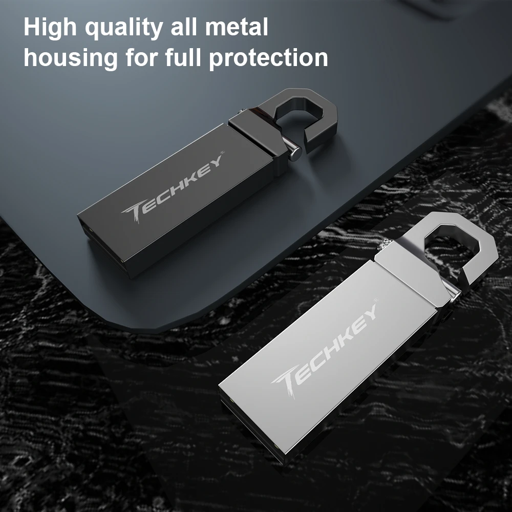 Usb флеш накопитель Techkey металлический серебристый 8 32 Гб|memory stick|u diskflash drive |