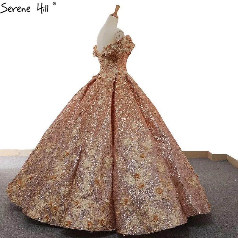 Роскошное Золотое свадебное платье высокого качества расшитое блестками 2021