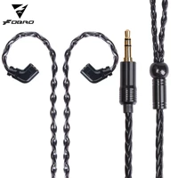 fdbro 8 core silver plated headset audio wire 2 53 54 4mm with qdc ie40 ie80 connector earphone balanced cable