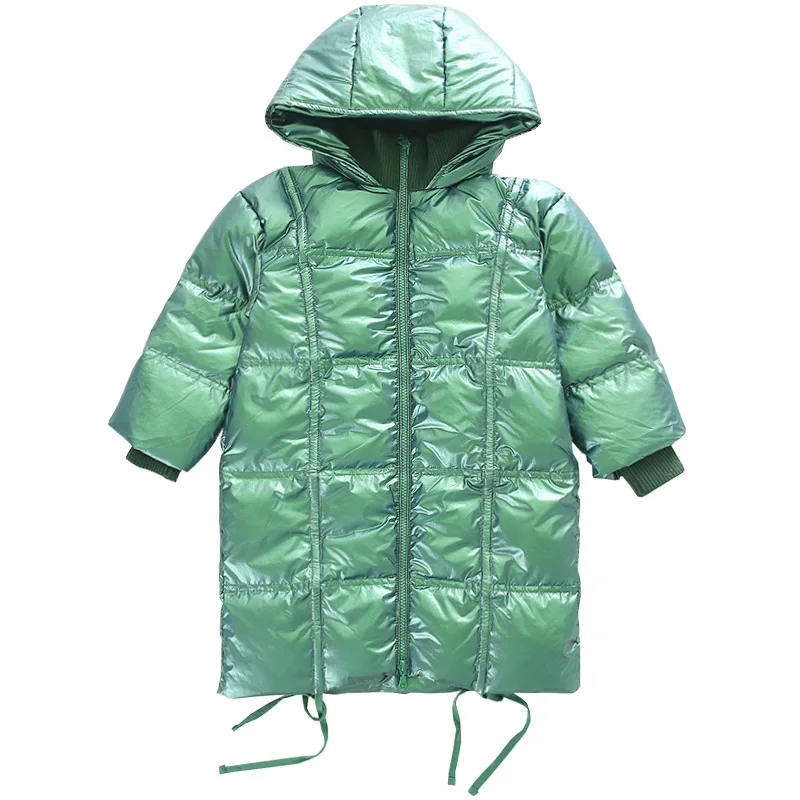 

2021 New Children Winter Warm Coat Green Jacket For Girls Clothing Waterproof Coat Thicken Snowsuit Kids Clothes Parka 5-14 Yrs