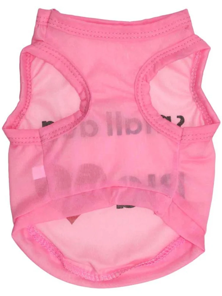 Одежда для собак хлопковый дышащий жилет с надписью на весну и осень дешевая