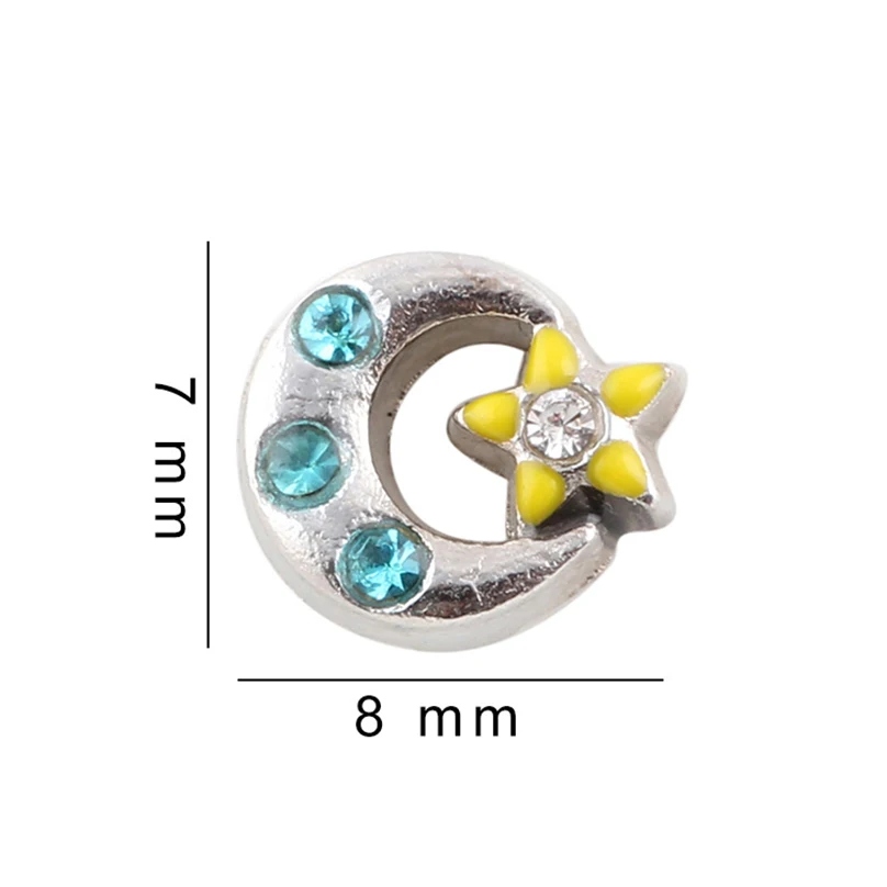 

20 шт./лот Плавающие Подвески «Звезда и Луна» ручной работы «сделай сам» для стеклянных медальонов