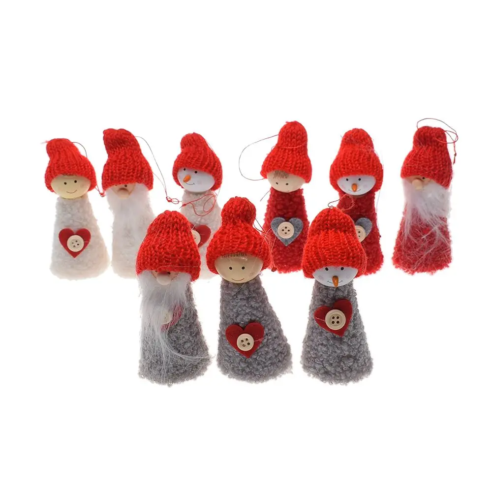 Kawaii Санта Клаус рождественские украшения подвески сосновая шишка