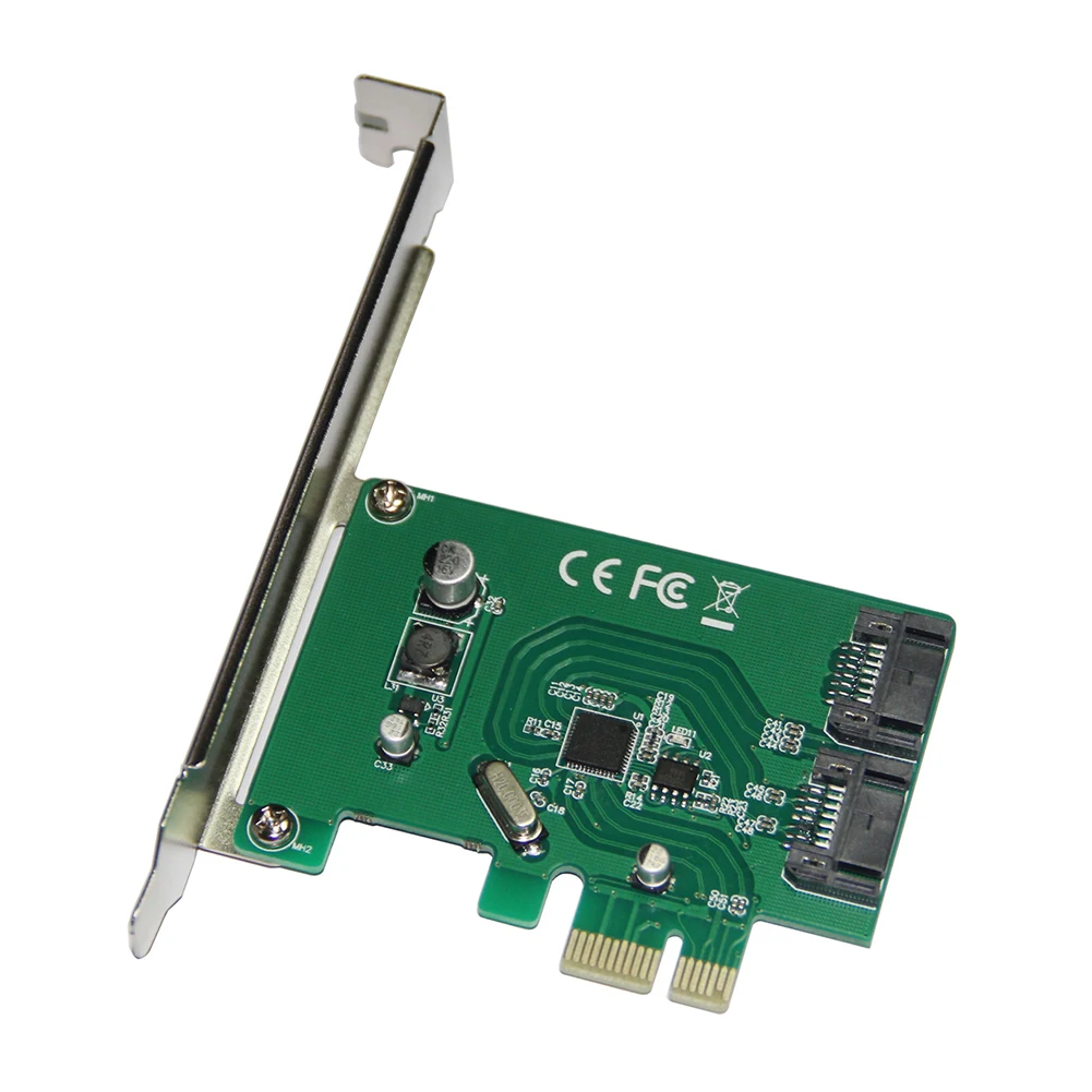плата расширения pcie sata 2 порта pci e sata 6