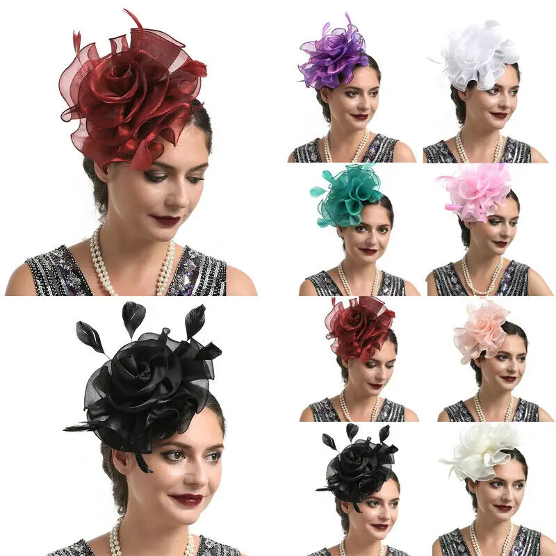 Женская заколка для волос с перьями и цветами |