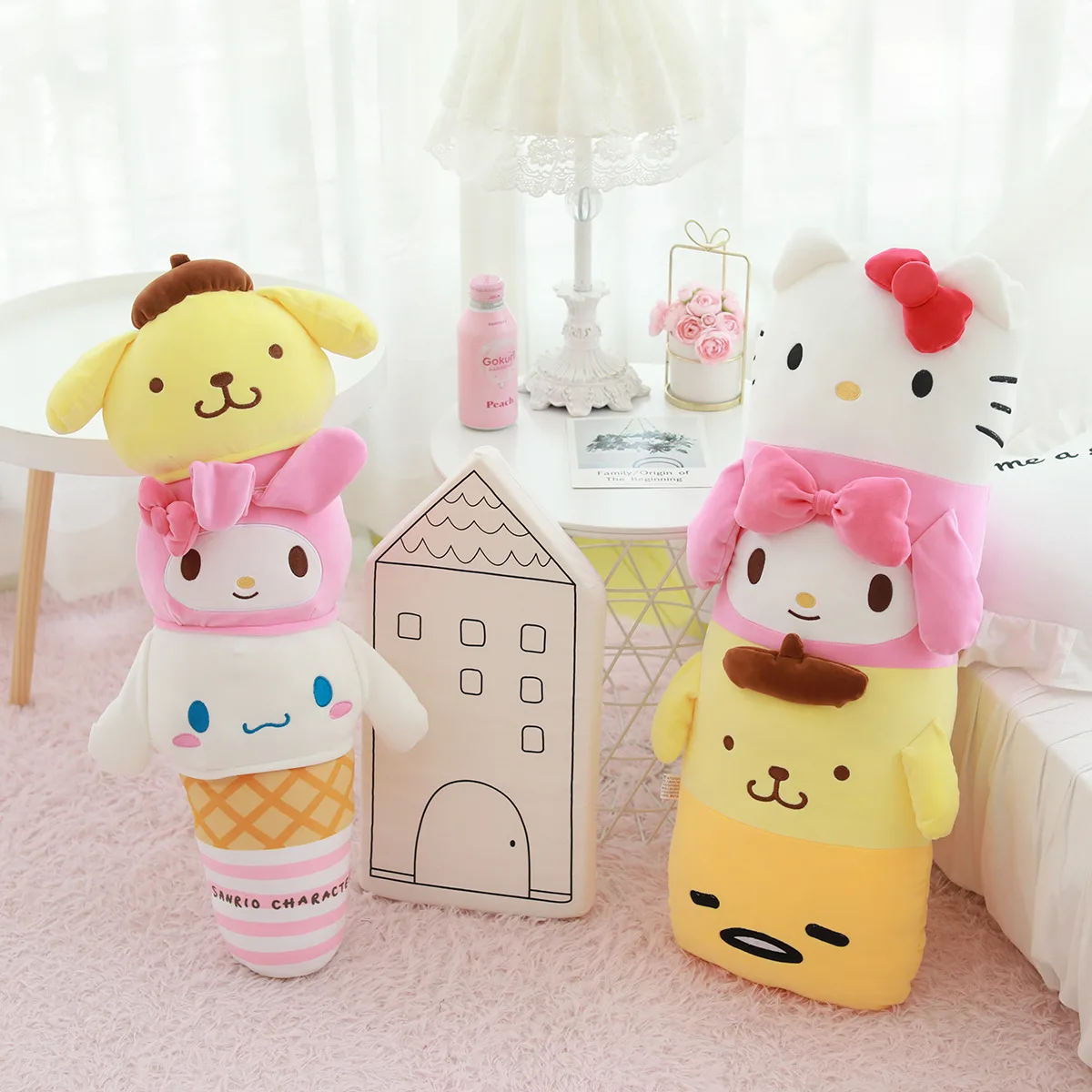

Kawaii KTMD cartoon character-shaped stuffed doll plush toy pillow melody dog cat home furnishing gifts for girls and children