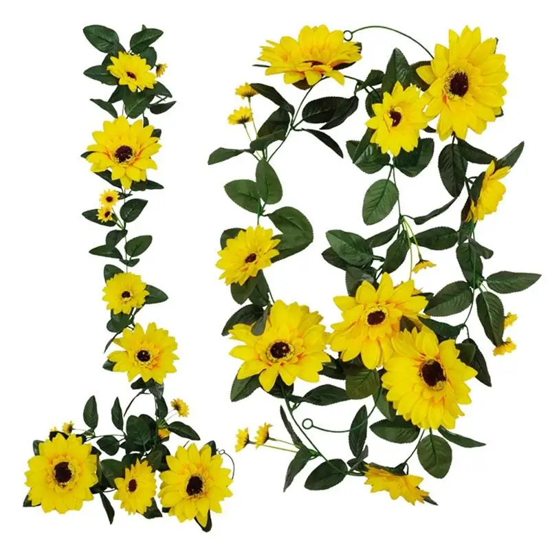 

Artificial Sunflower Vine String For Flower Arrangem Plant Wall Wedding Party Arch Home Garden Hotal Decorative