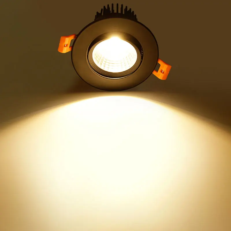 Черный современный светодиодный потолочный светильник 5 Вт 7 12 с регулируемой